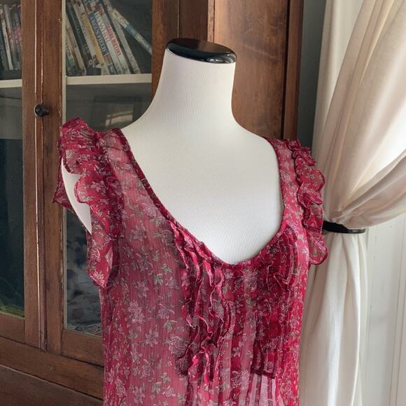 Converse Sheer Floral Blouse, Size S - Picture 2 of 5